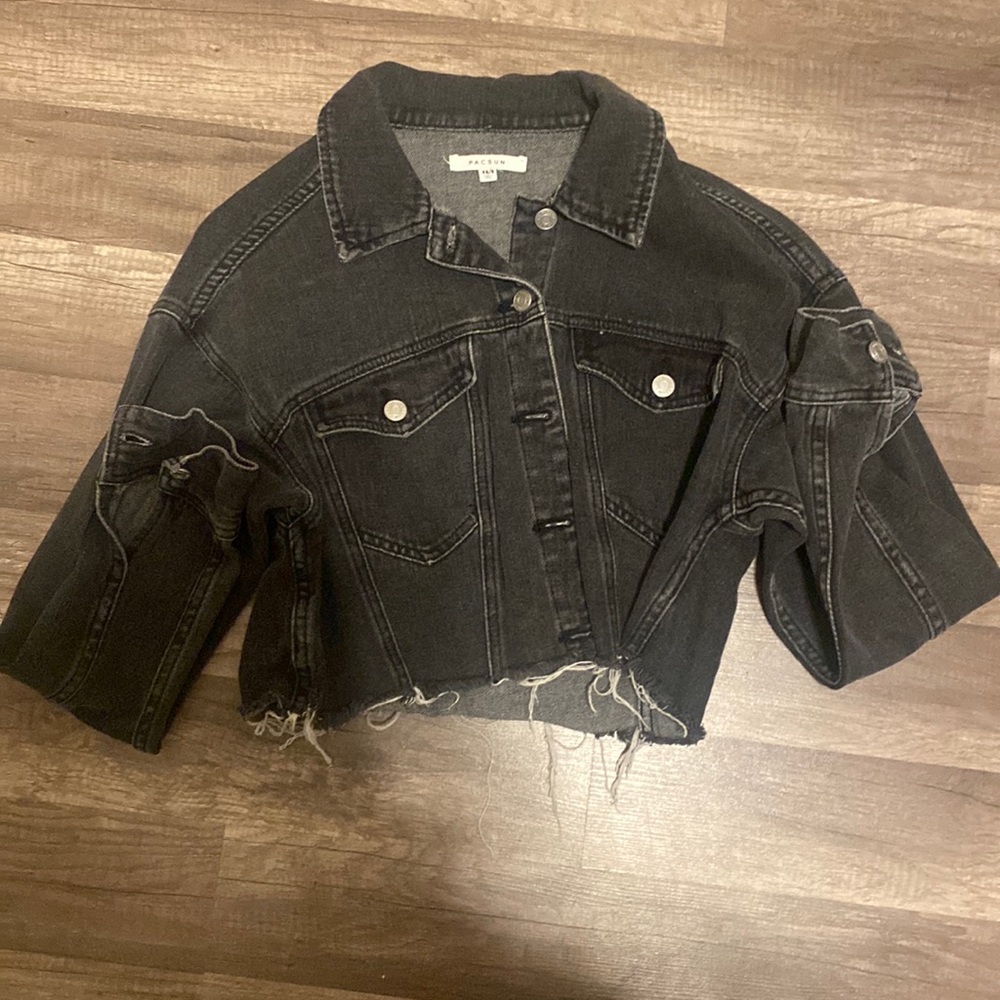 Black Jean pacsun cropped jacket